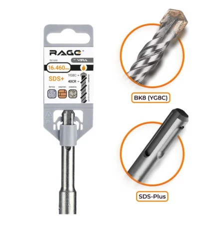 Бур по бетону 16х460мм SDS-plus RAGE by VIRA 561646 *1