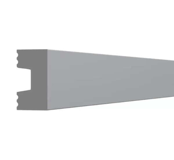 Молдинг настенный из полимера ультравысокой плотности 9 UHD 16/27 цвет Алюминий, 2м