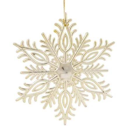 Украшение подвесное Снежинка резная золотая 14,5x12,5x0,2см арт.86704 *1