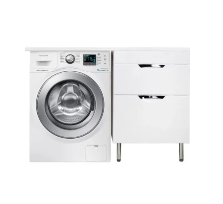 Тумба напольная AGATA Никас 120 П АТ120-526, 2 ящика с раковиной Марсал 120 Правый с левым кронштейном