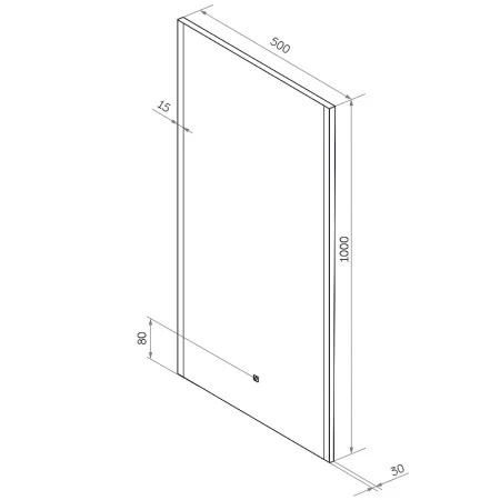 Зеркало с подсветкой Modern ЗЛП619 500x1000мм сенсор