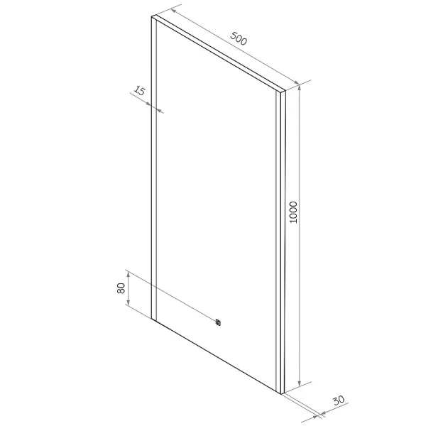 Зеркало с подсветкой Modern ЗЛП619 500x1000мм сенсор