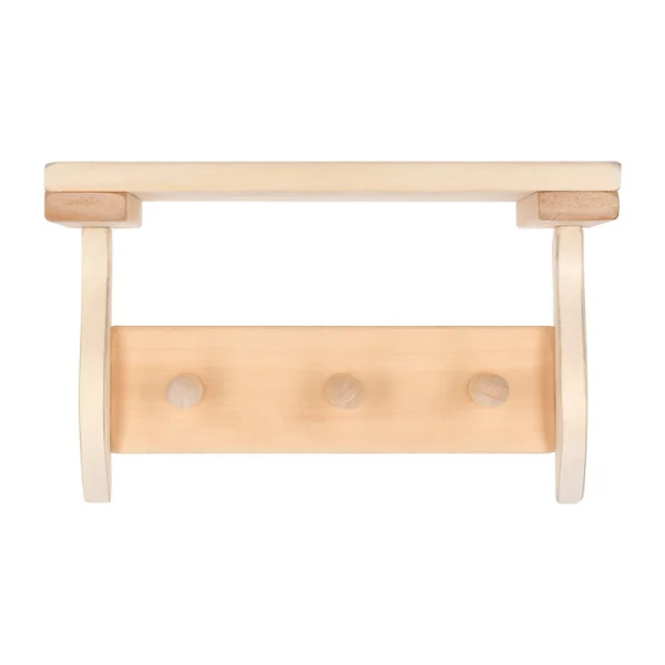 Полка с вешалкой 3 рожка 29х18х14см липа Банные штучки 32414