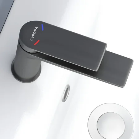 Смеситель для умывальника Avrora Grand AV3810 графит