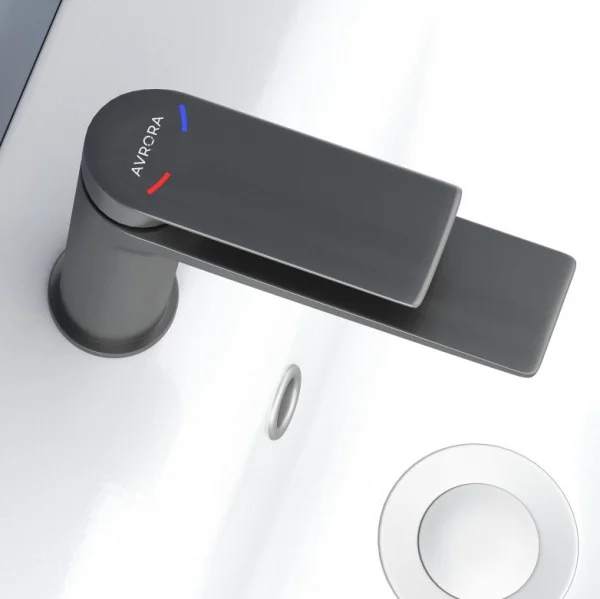Смеситель для умывальника Avrora Grand AV3810 графит