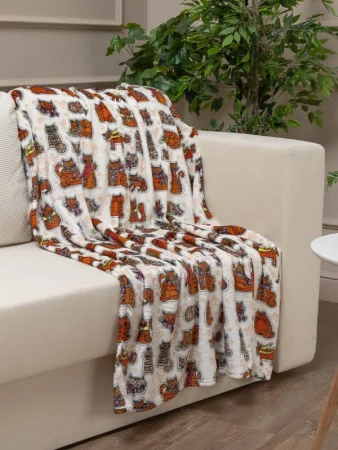 Плед Texrepublic фланель детский 110х140см TF FN 904 1114 Коты