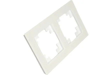 Рамка 2-м "Катрин" стекло белый матовый GFR00-7002-01M Stekker *1