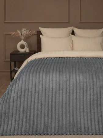 Плед Texrepublic крупный рубчик 200х220см TF FNJR GY11 040/2022 NC