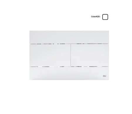 Клавиша для инсталляции механическая двойная OLI Oliveira 659041 SLIM пластик белый