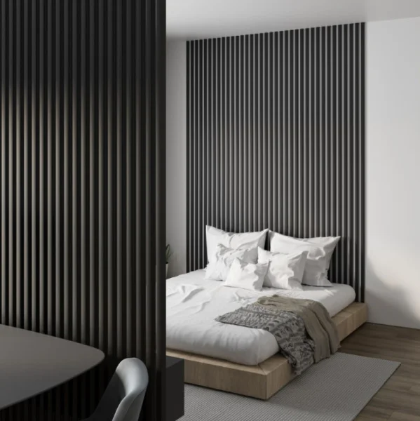 Рейка интерьерная МДФ Stella Милана Black Edition 2700х30х20мм