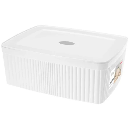 Контейнер Velvet 295х225х110мм 6,55л с крышкой белый 433238916