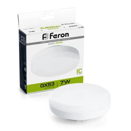 Лампа cветодиодная, (7W) 230V GX53 4000K, LB-451 25828 (Feron) *1