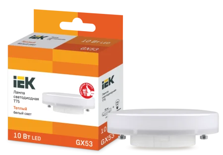 Лампа светодиодная GX53 10Вт 3000K LLE-T80-10-230-30-GX53 IEK