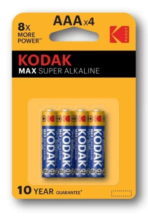 Элемент питания алкал. ААА LR03/286 BL4 (упак 4шт) MAX (Kodak) *1
