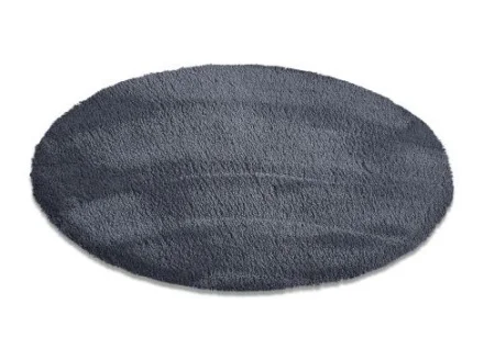 Коврик плюшевый SHAHINTEX D-99см круг темно-серый 03 S *1