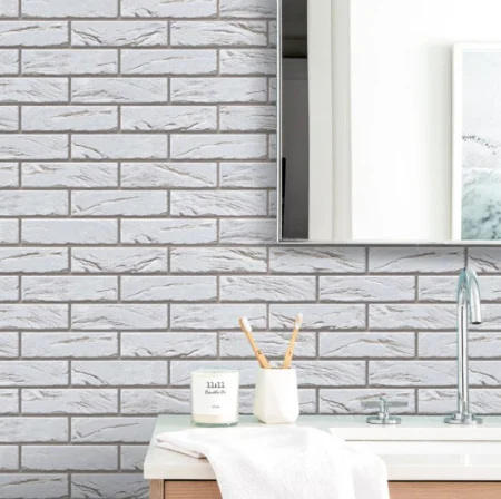 Панель ПВХ Stella Кирпич Лофт белый 985х500х0,4мм