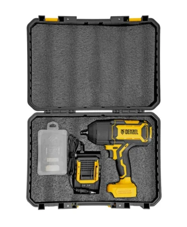 Гайковерт ударный аккум. Denzel CIWH-BL-20-1000 26528 20В 1000Нм 1акб (4 ач), кейс