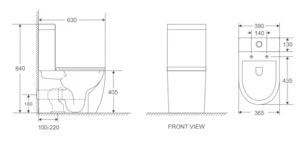 Унитаз-компакт D&K Matrix DT1397016 сиденье микролифт белый