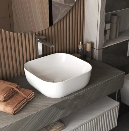 Раковина накладная D&K Venice DT1020616 410х410х150мм белый