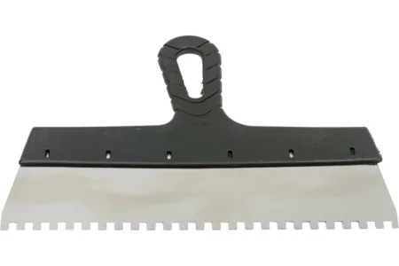 STAYER  PROFlat, 300 мм, зуб 6 х 6 мм, пластиковая ручка, зубчатый, нержавеющий фасадный шпатель, Pr