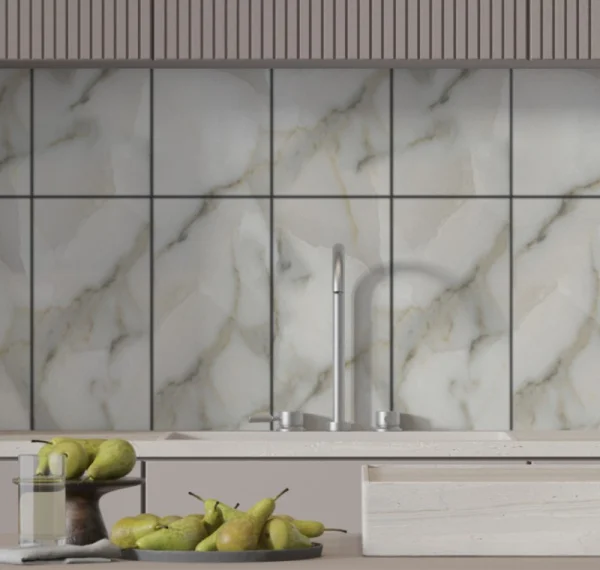 Панель SPC глянец Stella Kerama Мрамор браунтейн 560х280х2,5мм