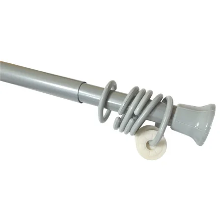 Карниз для ванной серый 120-210см с кольцами Prima Vanna Д3877