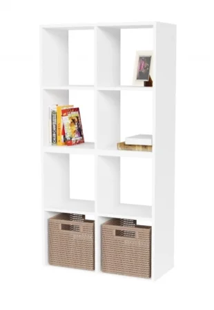 Стеллаж Герда 8 секции 1392х700х294мм белый