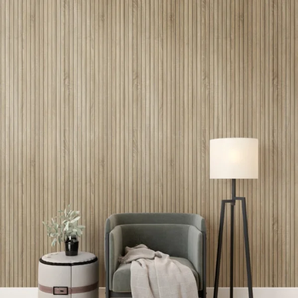 Панель стеновая реечная МДФ Stella Beats Standart Дуб Сонома 2700x119x16мм