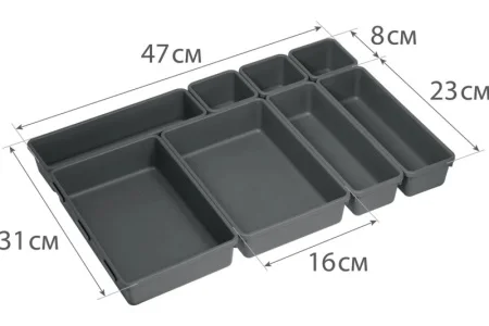 Набор лотков №2 графитовый М 1618 *1