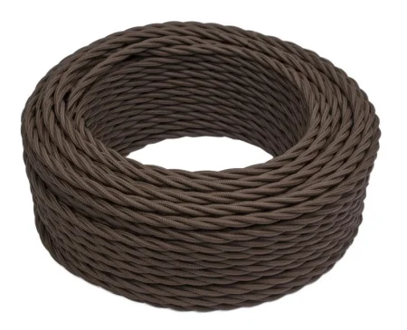 Провод ретро 3х1.5 матов. корич. (боб.50м) B1-434-72-50 Bironi *1