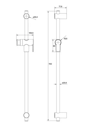 Стойка для душа Iddis Ray RAY70MGi17