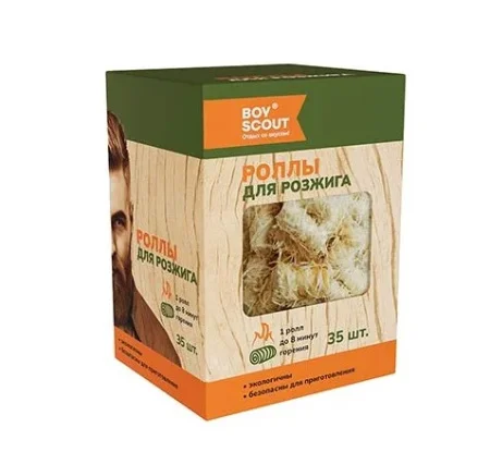 Роллы для розжига 35 шт. в колорбоксе с окном Boyscout 61629 *1/6