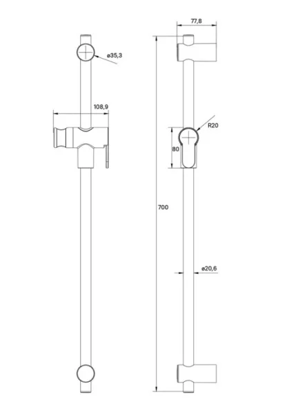 Стойка для душа Iddis Ray RAY70MGi17