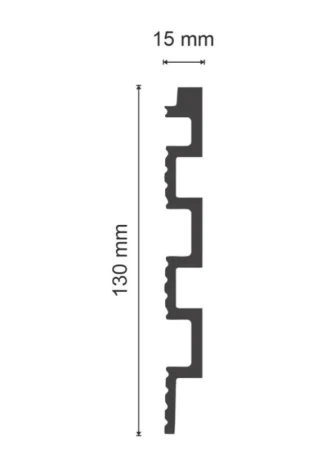 Панель 3D стеновая из полимера ультравысокой плотности 4 UHD 01/130L Микроцемент 3м 130х15мм