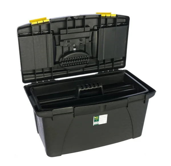 Ящик для инструмента пластиковый 565х325х290мм 22" подвижный лоток Fit 65574