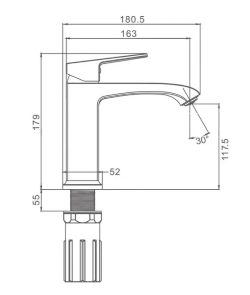 Смеситель для умывальника Prohanss P60.10 хром