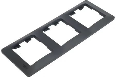 Рамка 3-м "Glossa" вертикал. антрацит SE GSL000707