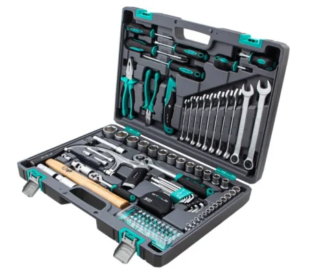 Набор инструментов 98 предм. 1/2", 1/4", CrV, пласт. кейс Stels 14111 *1