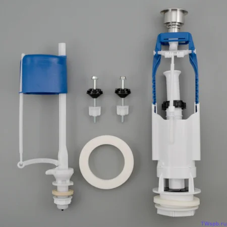 Арматура для бачка унитаза (1 кнопка выпуска, нижняя подводка) А 105.55М.14.3Н/АБ 69.55Л.14.3Н Уклад