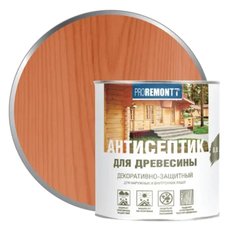 Антисептик деревозащитное средство махагон Proremontt 0,8л. (0006555) *1/6