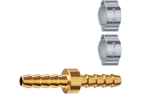 Набор ЗУБР Профессионал "елочка"-"елочка",  6 мм с обжимными хомутами, штуцер соединительный 64925-0