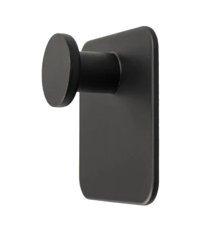 Крючок "Нуар" одинарный черный на липучке B6445P-1 (Аквалиния) *1