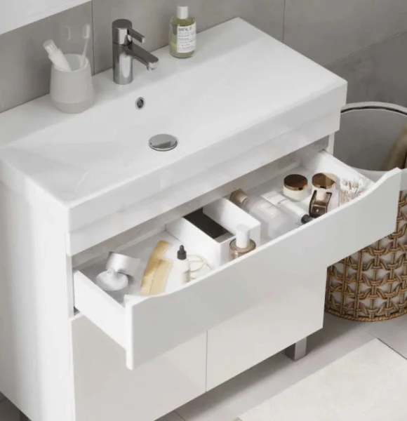 Тумба напольная VOLNA Lake 80 tnLAKE80.2D.1Y-01 2 двери, 1 ящик с раковиной Lake 80