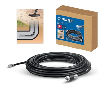 Шланг 8м для прочистки труб пистолета МИГ-280 минимойки Зубр 70414-280-8 *1