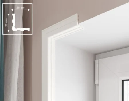 Уголок наружный из полимера ультравысокой плотности 5 UHD 37/20, белый, 20х20мм, 2.8м