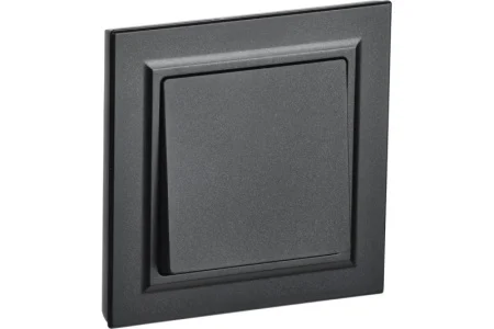 Выключатель 1-кл СП "Brite" ВСР10-1-0-БрЧ 10А в сборе черный IEK BR-V10-0-10-K02-F