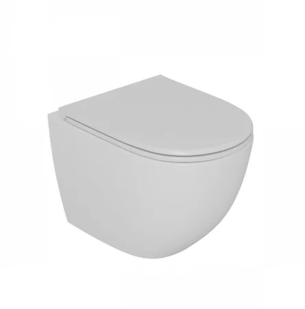 Унитаз подвесной D&K Matrix DT1396016 безободковый, сиденье микролифт, белый