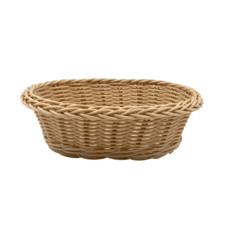 Корзина настольная овальная "Полиротанг", Д230 Ш170 В70, бежевый Zong-10