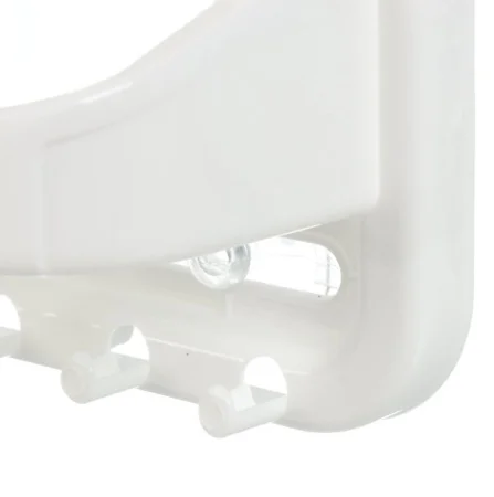 Полка 2-яр навесная + крючки DDSTYLE 09164 белый