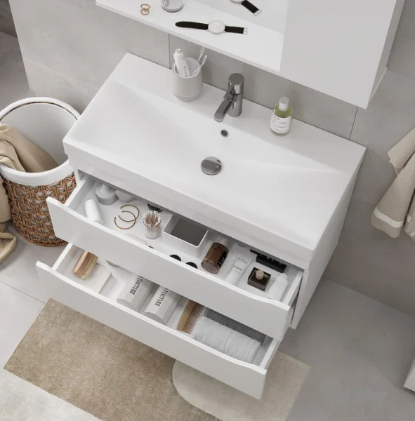 Тумба подвесная VOLNA Lake 80 tpLAKE80.2Y-01 2 ящика с раковиной Lake 80